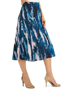 Anne Klein Women's Satin Printed Fit & Flare Skirt -Sam Edelman Shop 22837415 fpx