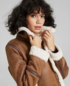 Sam Edelman Women's Faux-Shearling Moto Coat -Sam Edelman Shop 22851273 fpx