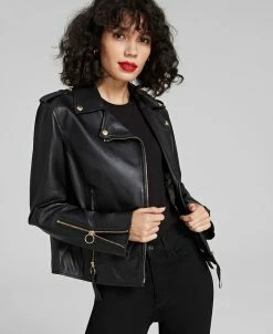 Sam Edelman Shop 17 Sam Edelman Women's Leather Moto Jacket