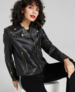 Sam Edelman Women's Leather Moto Jacket -Sam Edelman Shop 22851653 fpx