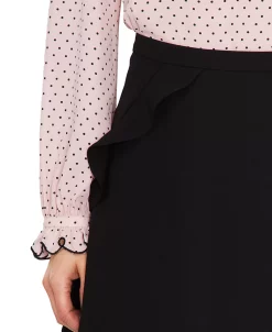 CeCe Women's Solid Ruffled-Front A-Line Mini Skirt -Sam Edelman Shop 22852082 fpx