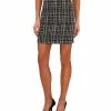 CeCe Women's A-Line Zipper-Back Tweed Mini Skirt