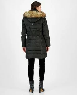Michael Kors Women's Faux-Fur-Trim Hooded Puffer Coat, Created For Macy's -Sam Edelman Shop 22854470 fpx