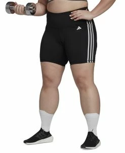 ADIDAS Essentials Plus Size 3-Stripes High-Waisted Shorts