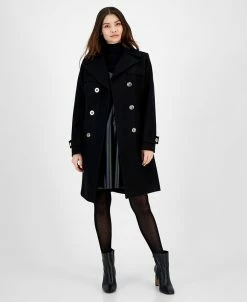 Michael Kors Women's Double-Breasted Peacoat Coat, Created For Macy's