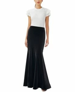 Adrianna Papell Women's Velvet Flute Maxi Skirt