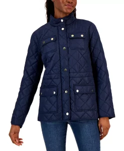 Charter Club Women's Quilted 4-Pocket Collared Jacket, Created For Macy's -Sam Edelman Shop 22883818 fpx