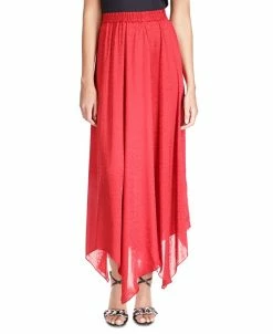 Michael Kors Women's Cheetah-Print Handkerchief-Hem Skirt