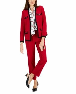 Kasper Women's Colorblocked Blazer & Slim-Leg Pants