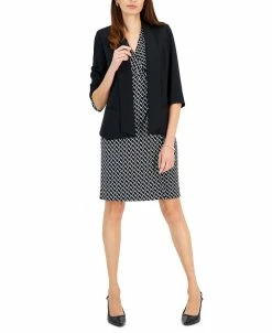 Kasper Women's Shawl-Collar Blazer & Faux-Wrap Dress