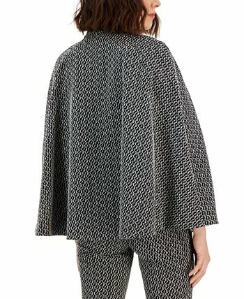 Anne Klein Women's Jacquard-Knit Cape-Sleeve Jacket 4 Anne Klein Women's Jacquard-Knit Cape-Sleeve Jacket - Image 2