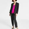 Bar III Women's Scoop-Neck Camisole, Plaid Blazer & Plaid Pant, Created For Macy's -Sam Edelman Shop 22909346 fpx