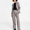 Bar III Women's Tie-Neck Top, Plaid Blazer & Pants, Created For Macy's
