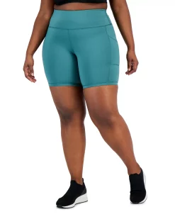 ID Ideology Plus Size Bike Shorts, Created For Macy's -Sam Edelman Shop 22928273 fpx