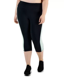 ID Ideology Plus Size Colorblocked Capri Leggings, Created For Macy's -Sam Edelman Shop 22936258 fpx