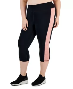 ID Ideology Plus Size Colorblocked Capri Leggings, Created For Macy's -Sam Edelman Shop 22936279 fpx