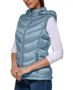 Charter Club Women's Packable Hooded Puffer Vest, Created For Macy's -Sam Edelman Shop 22946563 fpx