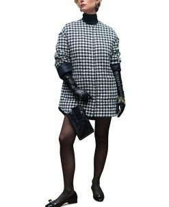 Anne Klein Women's Houndstooth Quilted Snap-Front Jacket -Sam Edelman Shop 22977901 fpx