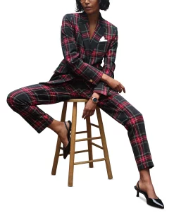 Anne Klein Women's Plaid One-Button Jacket -Sam Edelman Shop 22978087 fpx