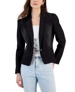 INC International Concepts Women's Puff-Sleeve Blazer, Created For Macy's -Sam Edelman Shop 22980873 fpx