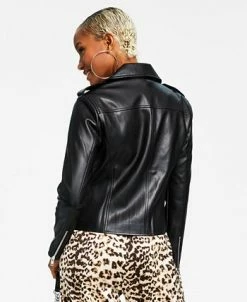 INC International Concepts Women's Faux-Leather Jacket, Created For Macy's -Sam Edelman Shop 22982038 fpx