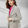 Anne Klein Women's Plaid Notched-Collar Blazer
