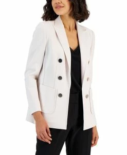 Anne Klein Women's Compression Faux Double-Breasted Jacket