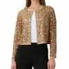 Adrianna Papell Women's Sequined Collarless Jacket