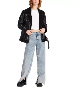 Steve Madden Women's Quinn Faux Leather Lined Moto Jacket -Sam Edelman Shop 23022179 fpx