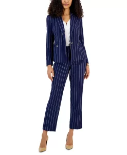 Kasper Women's Pinstriped Zip-Pocket Blazer -Sam Edelman Shop 23023036 fpx