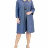 Kasper Plus Size Collarless 3/4-Sleeve Tweed Topper Jacket