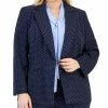Kasper Plus Size Stretch Jacquard Dot-Print Blazer -Sam Edelman Shop 23045977 fpx