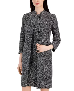 Anne Klein Women's Audrey Hepburn Jacquard Topper Jacket -Sam Edelman Shop 23098449 fpx