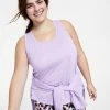 ID Ideology Plus Size Textured Tank Top, Created For Macy's