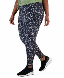 ID Ideology Plus Size Soft Sprint Printed 7/8-Leggings, Created For Macy's -Sam Edelman Shop 23110650 fpx