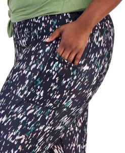 ID Ideology Plus Size Soft Sprint Printed 7/8-Leggings, Created For Macy's -Sam Edelman Shop 23110652 fpx