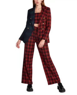 Steve Madden Ulti-Plaid Simone Button Front Blazer -Sam Edelman Shop 23137042 fpx