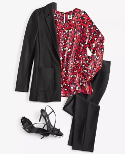 Anne Klein Women's Compression Notch-Collar Blazer -Sam Edelman Shop 23158463 fpx