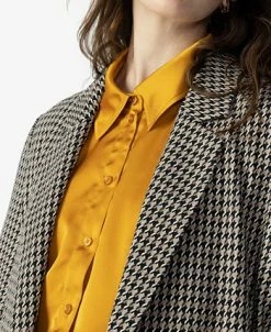 Sanctuary Women's Carly Houndstooth Longline Blazer -Sam Edelman Shop 23159239 fpx