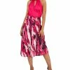 Anne Klein Twist-Neck Halter Top & Printed Fit & Flare Skirt