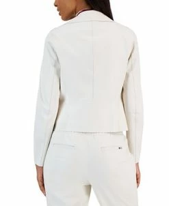 Anne Klein Women's Faux-Leather Zip-Front Moto Jacket -Sam Edelman Shop 23206683 fpx