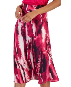 Anne Klein Women's Satin Printed Fit & Flare Skirt -Sam Edelman Shop 23206709 fpx
