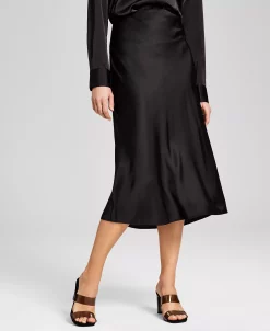 And Now This Women's Midi Satin Slip Skirt -Sam Edelman Shop 23272228 fpx
