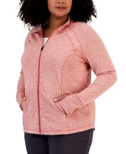 ID Ideology Women's Plus Essentials Performance Zip Jacket, Created For Macy's -Sam Edelman Shop 23273075 fpx