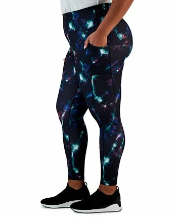 ID Ideology Plus Size Celestial Sky Printed 7/8 Leggings, Created For Macy's 5 ID Ideology Plus Size Celestial Sky Printed 7/8 Leggings, Created For Macy's - Image 3