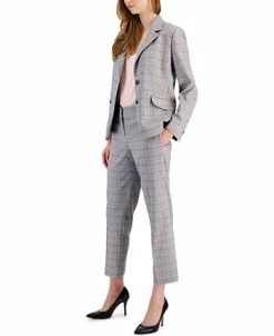 Kasper Women's Plaid Two-Button Notch-Collar Jacket -Sam Edelman Shop 23314627 fpx