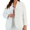 Kasper Plus Size Three-Button Peak Lapel Jacket