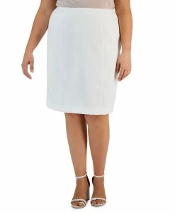 Kasper Plus Size Princess Seam Pencil Skirt