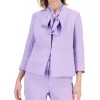 Kasper Women's Crepe Kiss-Front Blazer