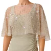 Adrianna Papell Women's Petal Beaded Cape -Sam Edelman Shop 23334416 fpx